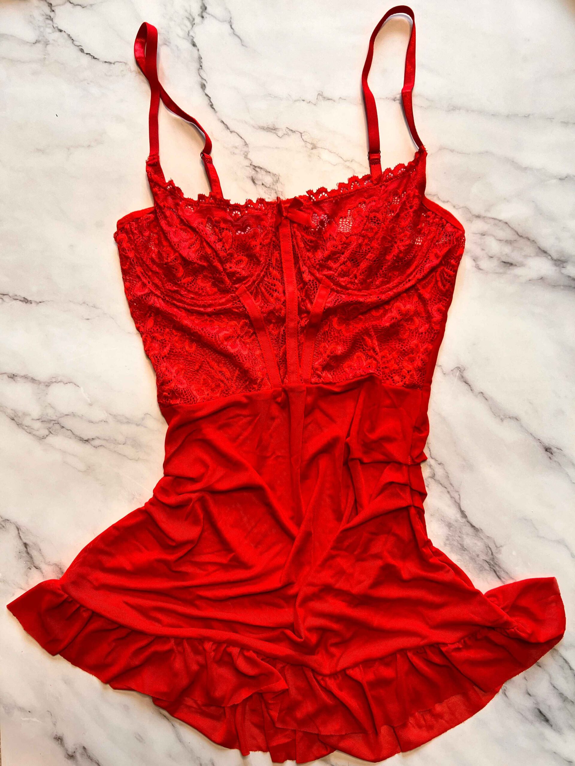 Amadi Asymmetrical Babydoll Lingerie set