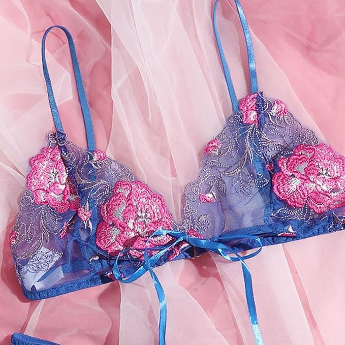 Maizah Bra and Garter Lingerie Set