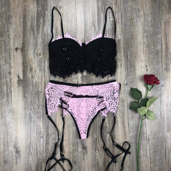 Hasina Bra And Garter Lingerie Set