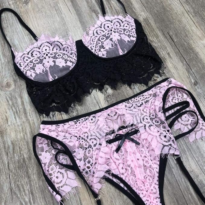 Hasina Bra And Garter Lingerie Set