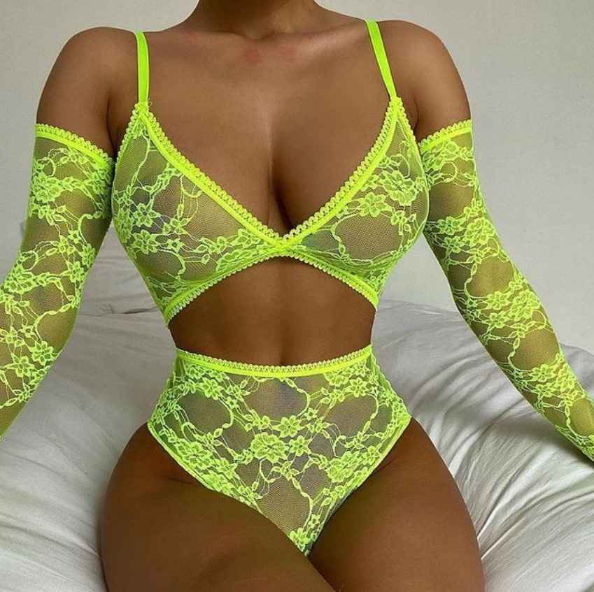 Zola Crop Bra and Panty Lingerie Set